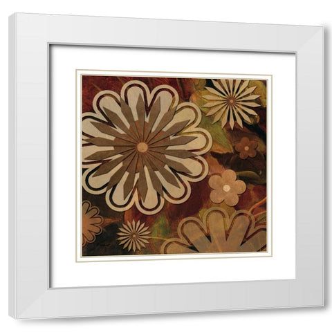Floral Abstract I White Modern Wood Framed Art Print with Double Matting by Williams, Todd