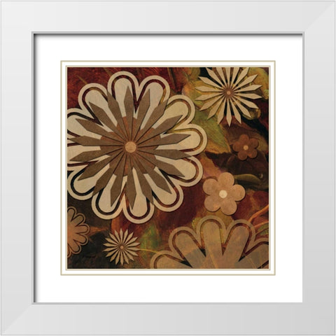 Floral Abstract I White Modern Wood Framed Art Print with Double Matting by Williams, Todd