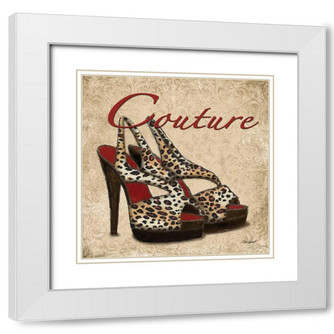 Couture Shoes White Modern Wood Framed Art Print with Double Matting by Williams, Todd