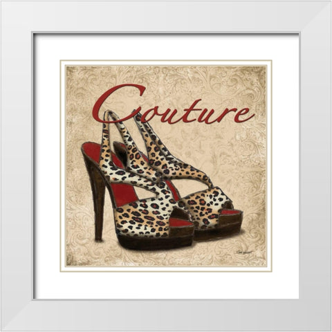 Couture Shoes White Modern Wood Framed Art Print with Double Matting by Williams, Todd