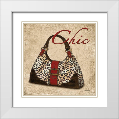 Chic Purse White Modern Wood Framed Art Print with Double Matting by Williams, Todd