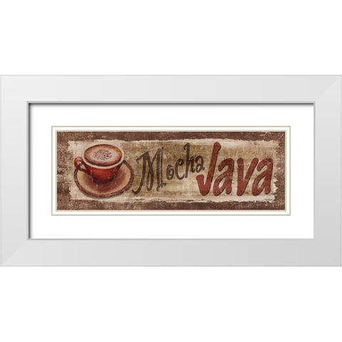 Mocha Java White Modern Wood Framed Art Print with Double Matting by Williams, Todd