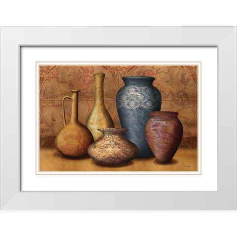 World Vessels White Modern Wood Framed Art Print with Double Matting by Williams, Todd