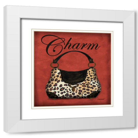 Safari Purse I White Modern Wood Framed Art Print with Double Matting by Williams, Todd