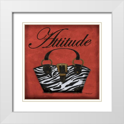 Safari Purse II White Modern Wood Framed Art Print with Double Matting by Williams, Todd