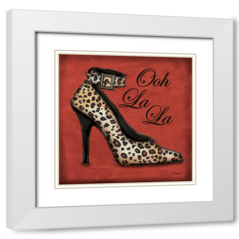 Safari Shoe I White Modern Wood Framed Art Print with Double Matting by Williams, Todd