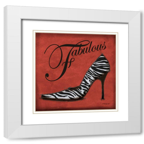 Safari Shoe II White Modern Wood Framed Art Print with Double Matting by Williams, Todd