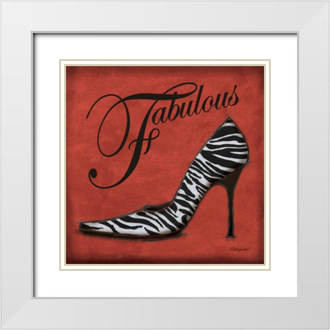 Safari Shoe II White Modern Wood Framed Art Print with Double Matting by Williams, Todd