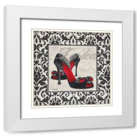 Classy Shoes Sq III White Modern Wood Framed Art Print with Double Matting by Williams, Todd