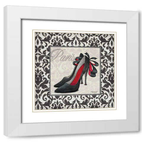 Classy Shoes Sq IV White Modern Wood Framed Art Print with Double Matting by Williams, Todd