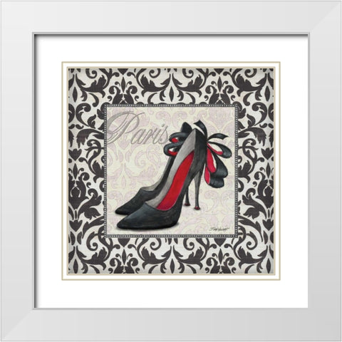 Classy Shoes Sq IV White Modern Wood Framed Art Print with Double Matting by Williams, Todd