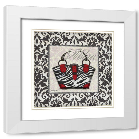 Classy Purse Sq. III White Modern Wood Framed Art Print with Double Matting by Williams, Todd