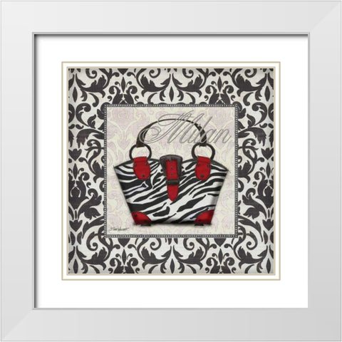 Classy Purse Sq. III White Modern Wood Framed Art Print with Double Matting by Williams, Todd