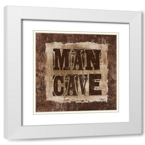ManCave Lodge Sq White Modern Wood Framed Art Print with Double Matting by Williams, Todd