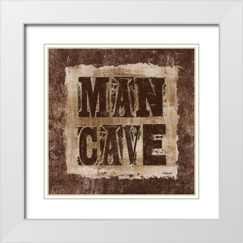 ManCave Lodge Sq White Modern Wood Framed Art Print with Double Matting by Williams, Todd