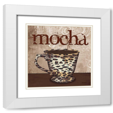 Leopard Cafe White Modern Wood Framed Art Print with Double Matting by Williams, Todd