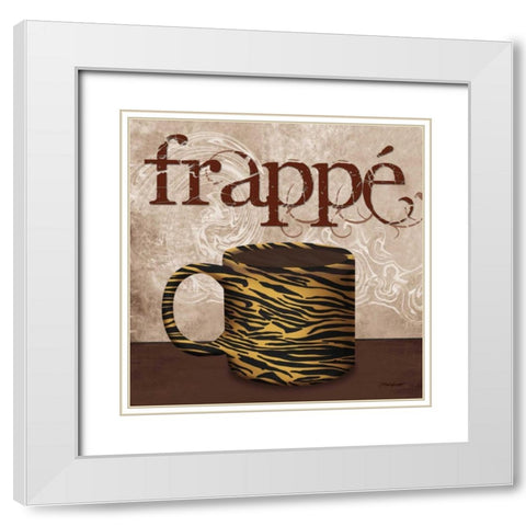 Tiger Cafe White Modern Wood Framed Art Print with Double Matting by Williams, Todd