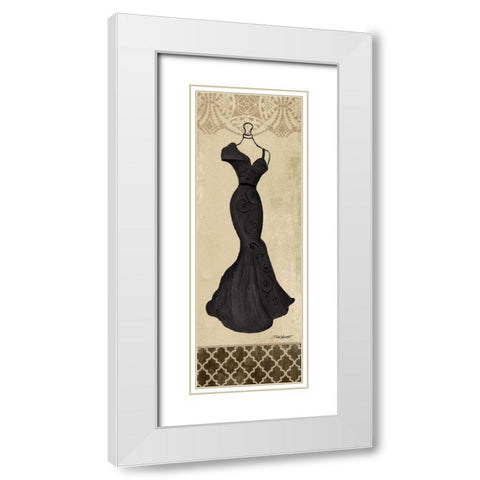 Black Fashion Dress III White Modern Wood Framed Art Print with Double Matting by Williams, Todd