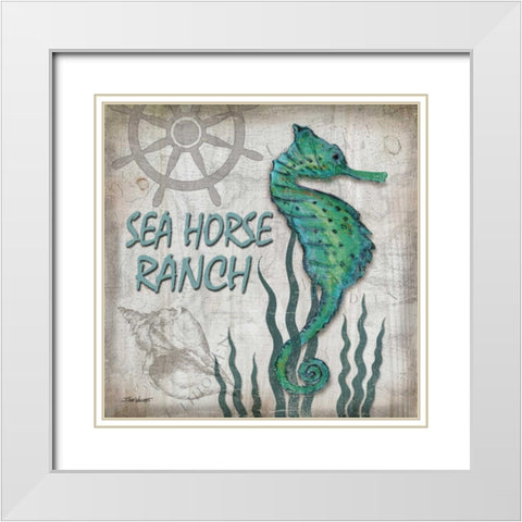 Sea Horse Ranch White Modern Wood Framed Art Print with Double Matting by Williams, Todd