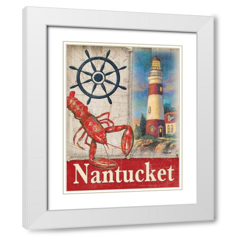 Nantucket White Modern Wood Framed Art Print with Double Matting by Williams, Todd