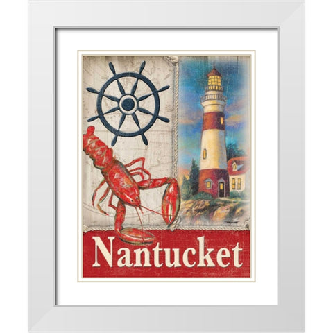 Nantucket White Modern Wood Framed Art Print with Double Matting by Williams, Todd