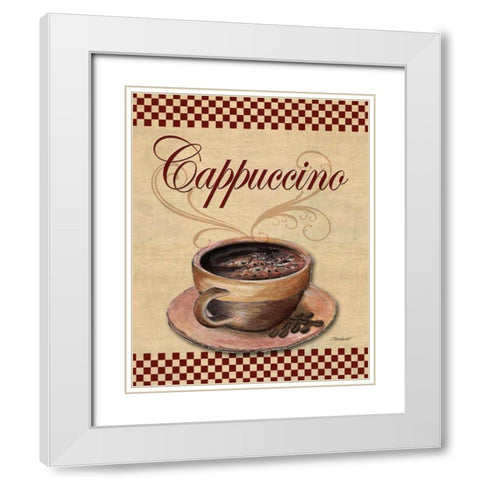 Cafe Cappuccino White Modern Wood Framed Art Print with Double Matting by Williams, Todd