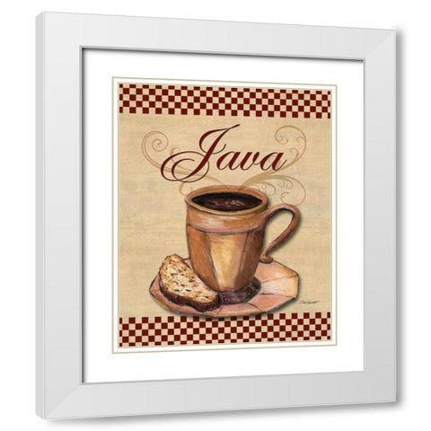 Cafe Java White Modern Wood Framed Art Print with Double Matting by Williams, Todd