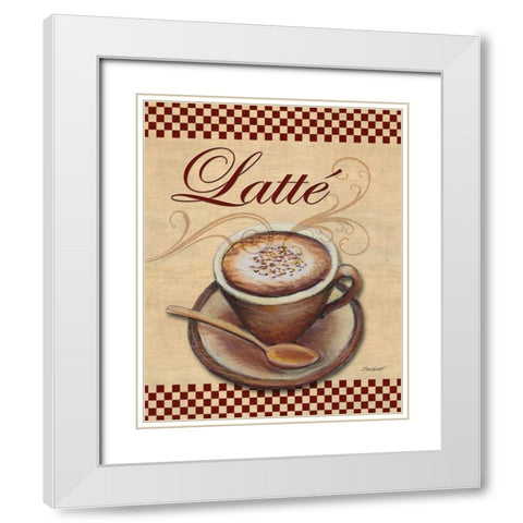 Cafe Latte White Modern Wood Framed Art Print with Double Matting by Williams, Todd