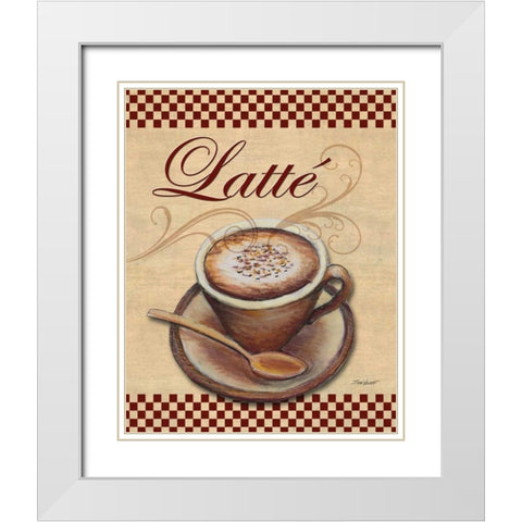 Cafe Latte White Modern Wood Framed Art Print with Double Matting by Williams, Todd