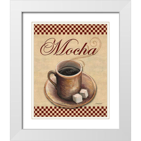 Cafe Mocha White Modern Wood Framed Art Print with Double Matting by Williams, Todd