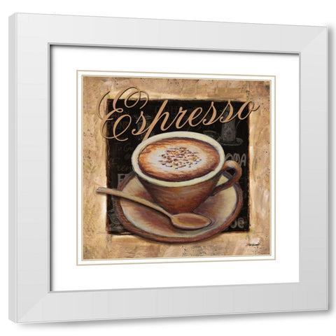 Espresso White Modern Wood Framed Art Print with Double Matting by Williams, Todd