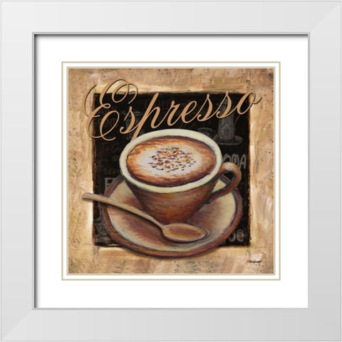 Espresso White Modern Wood Framed Art Print with Double Matting by Williams, Todd