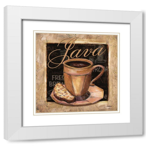 Java White Modern Wood Framed Art Print with Double Matting by Williams, Todd