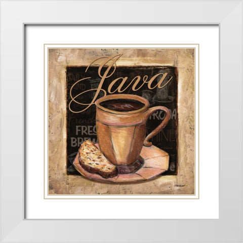 Java White Modern Wood Framed Art Print with Double Matting by Williams, Todd