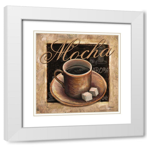 Mocha White Modern Wood Framed Art Print with Double Matting by Williams, Todd
