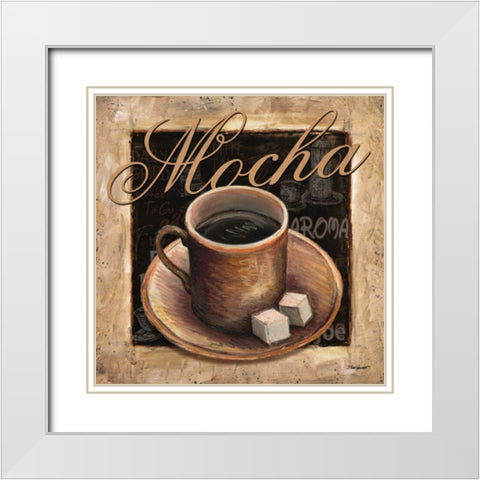 Mocha White Modern Wood Framed Art Print with Double Matting by Williams, Todd