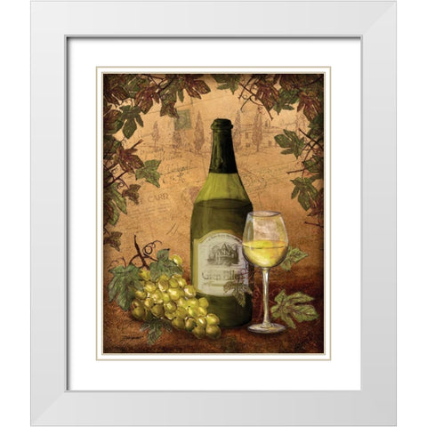 White Wine White Modern Wood Framed Art Print with Double Matting by Williams, Todd