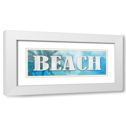 Beach White Modern Wood Framed Art Print with Double Matting by Williams, Todd