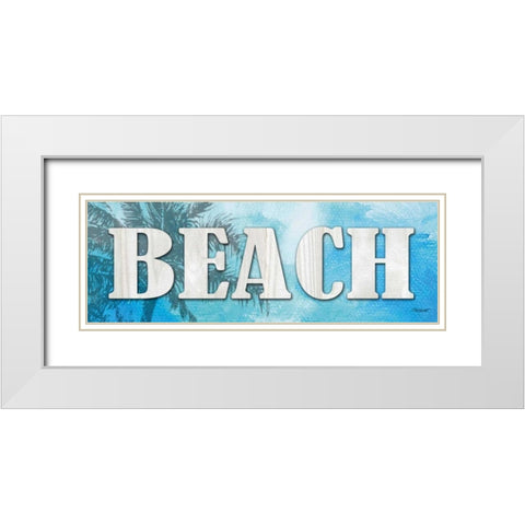 Beach White Modern Wood Framed Art Print with Double Matting by Williams, Todd