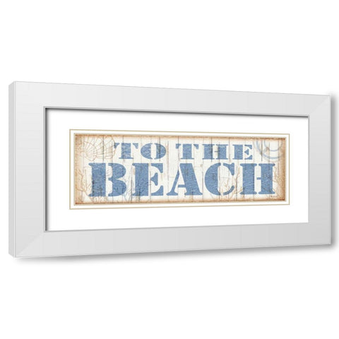 To the Beach White Modern Wood Framed Art Print with Double Matting by Williams, Todd