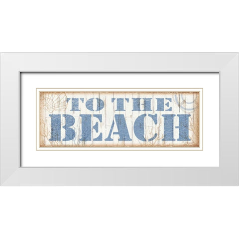 To the Beach White Modern Wood Framed Art Print with Double Matting by Williams, Todd