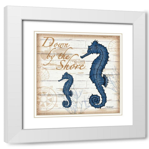 Aquatic Life IV White Modern Wood Framed Art Print with Double Matting by Williams, Todd