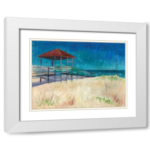 Coastal White Modern Wood Framed Art Print with Double Matting by Williams, Todd