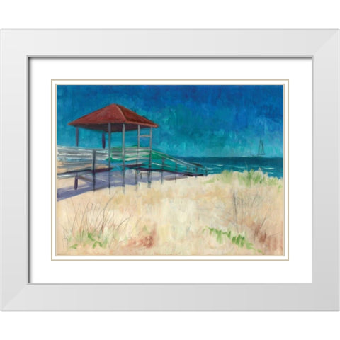 Coastal White Modern Wood Framed Art Print with Double Matting by Williams, Todd