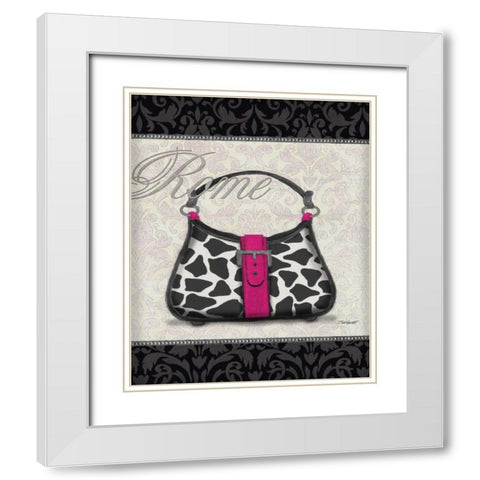 Pink Purse II White Modern Wood Framed Art Print with Double Matting by Williams, Todd