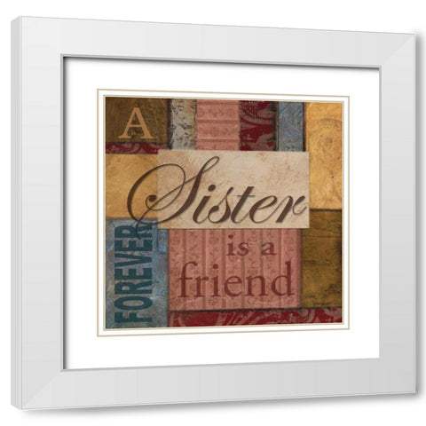 Sister White Modern Wood Framed Art Print with Double Matting by Williams, Todd