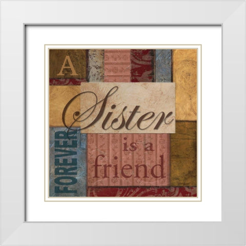 Sister White Modern Wood Framed Art Print with Double Matting by Williams, Todd