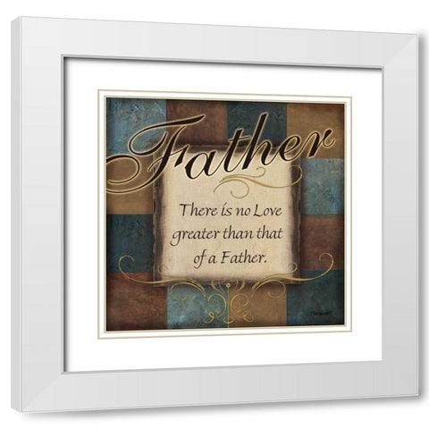 Father White Modern Wood Framed Art Print with Double Matting by Williams, Todd