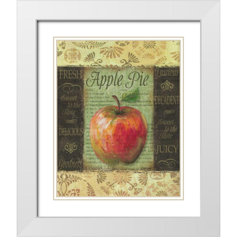 Apple Pie White Modern Wood Framed Art Print with Double Matting by Williams, Todd