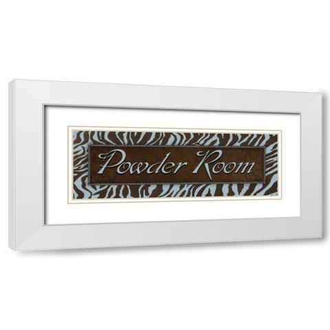 Powder Room White Modern Wood Framed Art Print with Double Matting by Williams, Todd